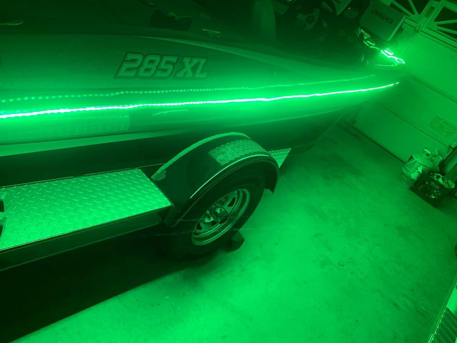 Green LED Marine Lights for Bass Boats